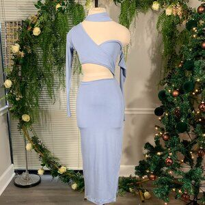 Lama Jouni | Slanted Off Shoulder Dress